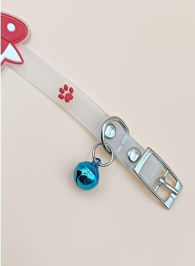 KittuPet طوق كلاب كيتو بيت اللطيف | طوق للجراء | طوق للقطط مع جرس، طوق مطاطي صغير مطبوع عليه ربطة عنق حمراء - Image 2